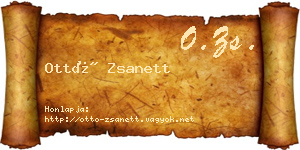 Ottó Zsanett névjegykártya